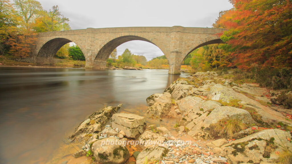 Historic Stone Bridge over River – Autumn Landscape Photography Print & Digital Download