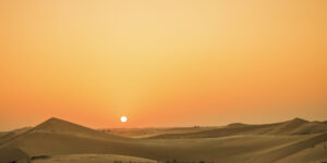 Sunset Over Desert Dunes – Tranquil Fine Art Landscape Photography  Photography by Ayaz