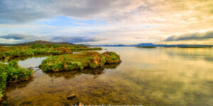 Golden Light Over Mountain Lake – Tranquil Fine Art Landscape Photography  Photography by Ayaz