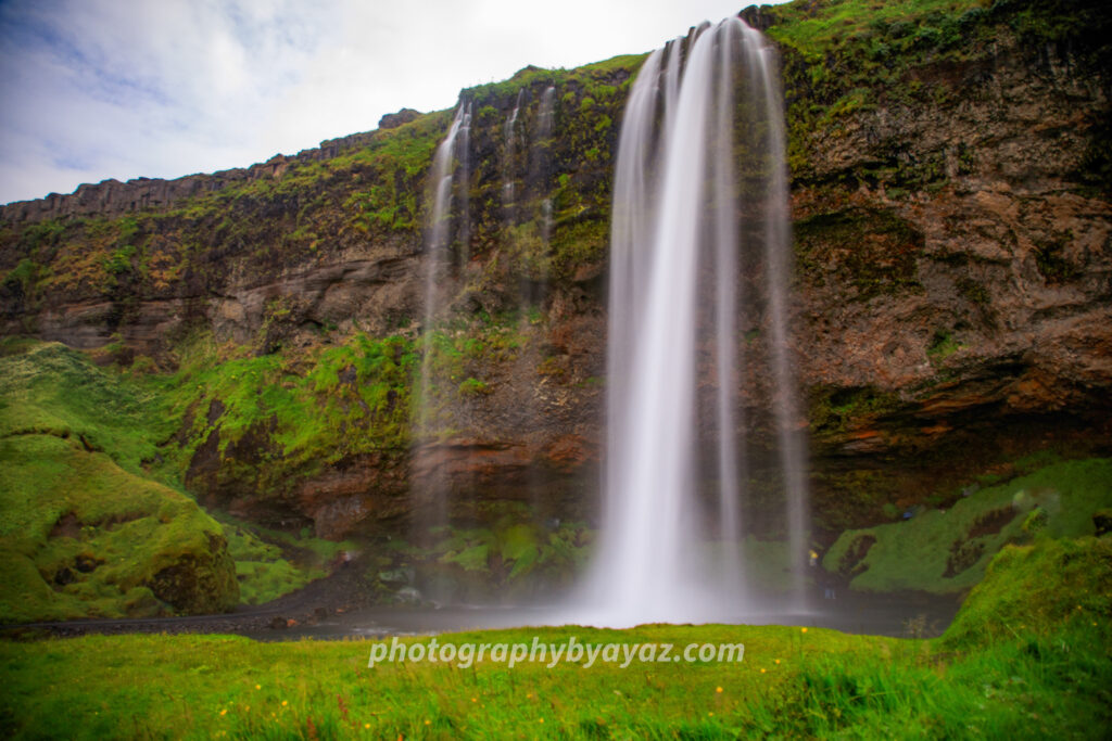 Silky Waterfall Over Mossy Cliff – Fine Art Nature Landscape Photography  Photography by Ayaz