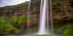 Silky Waterfall Over Mossy Cliff – Fine Art Nature Landscape Photography  Photography by Ayaz