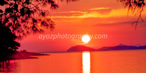 Twilight Reflections – Vibrant Sunset Over Water Fine Art Photography Print