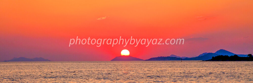 Crimson Dusk – Dramatic Island Sunset Fine Art Photography Print