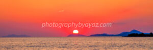 Crimson Dusk – Dramatic Island Sunset Fine Art Photography Print
