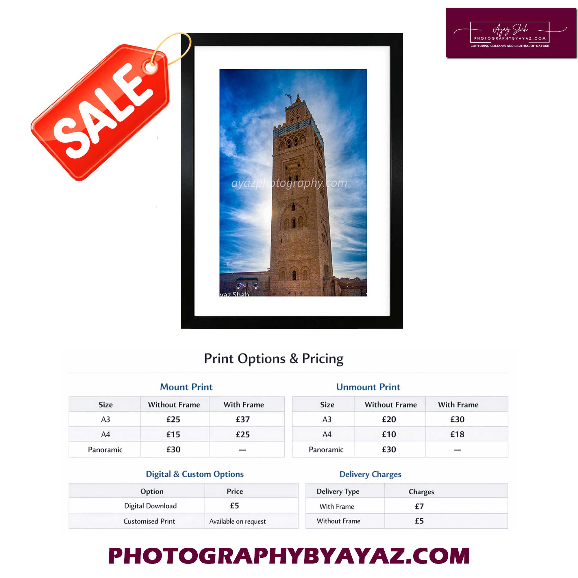 Historic Tower Under Dramatic Sky – Fine Art Photography Print