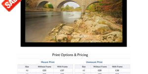 Autumn Bridge Over Calm River – Fine Art Photography Print