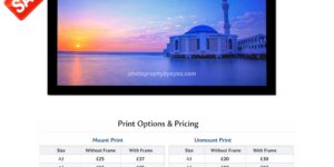 Mosque by the Sea at Sunset – Fine Art Photography Print