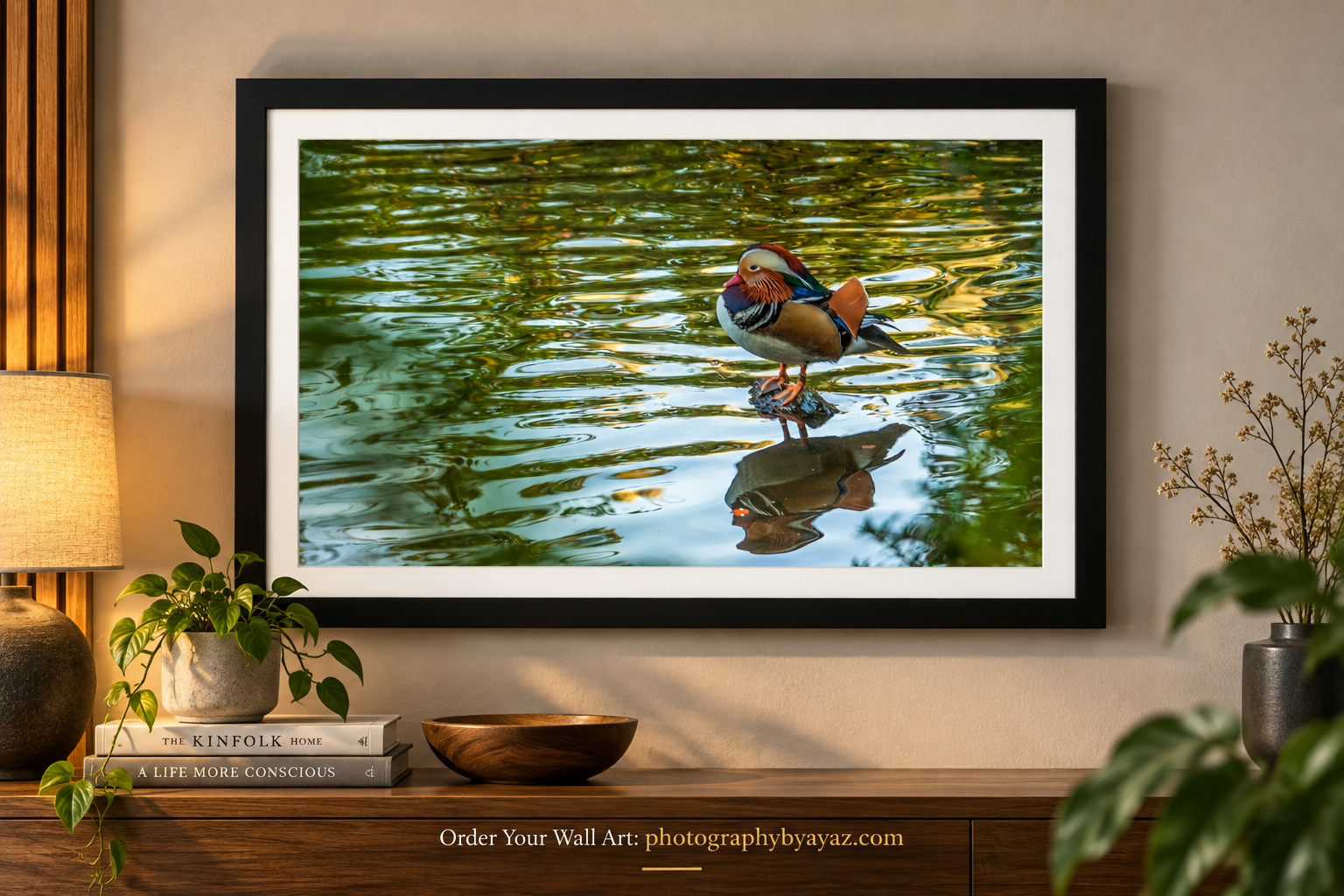 Mandarin duck wall art