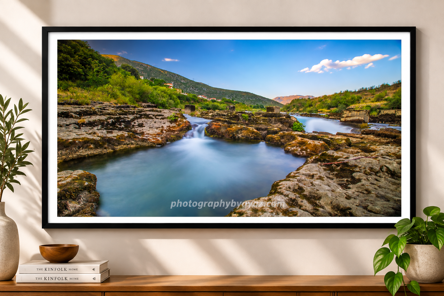 Mountain River Landscape Wall Art