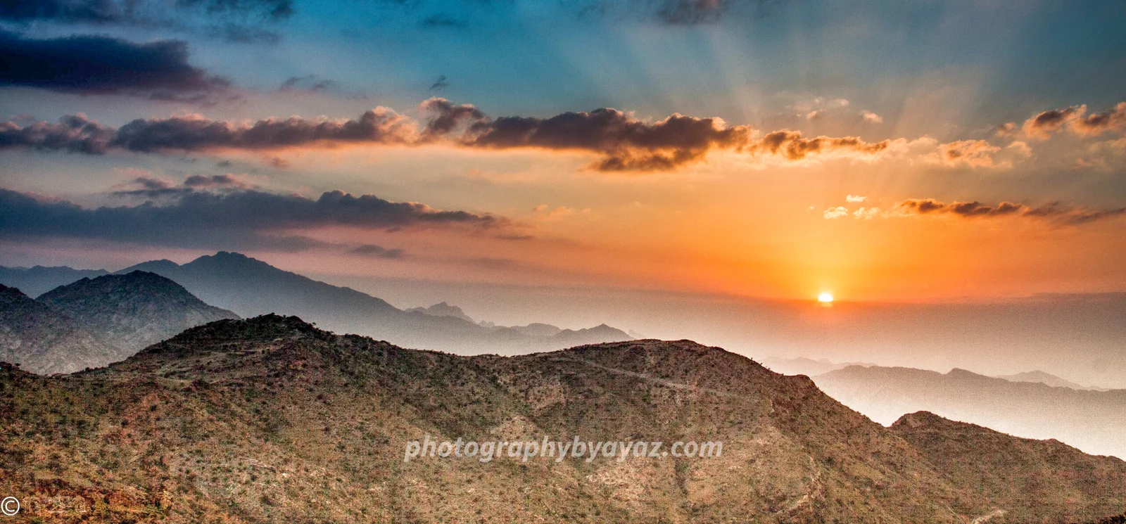 Mountain Sunset Landscape Wall Art - Image 2