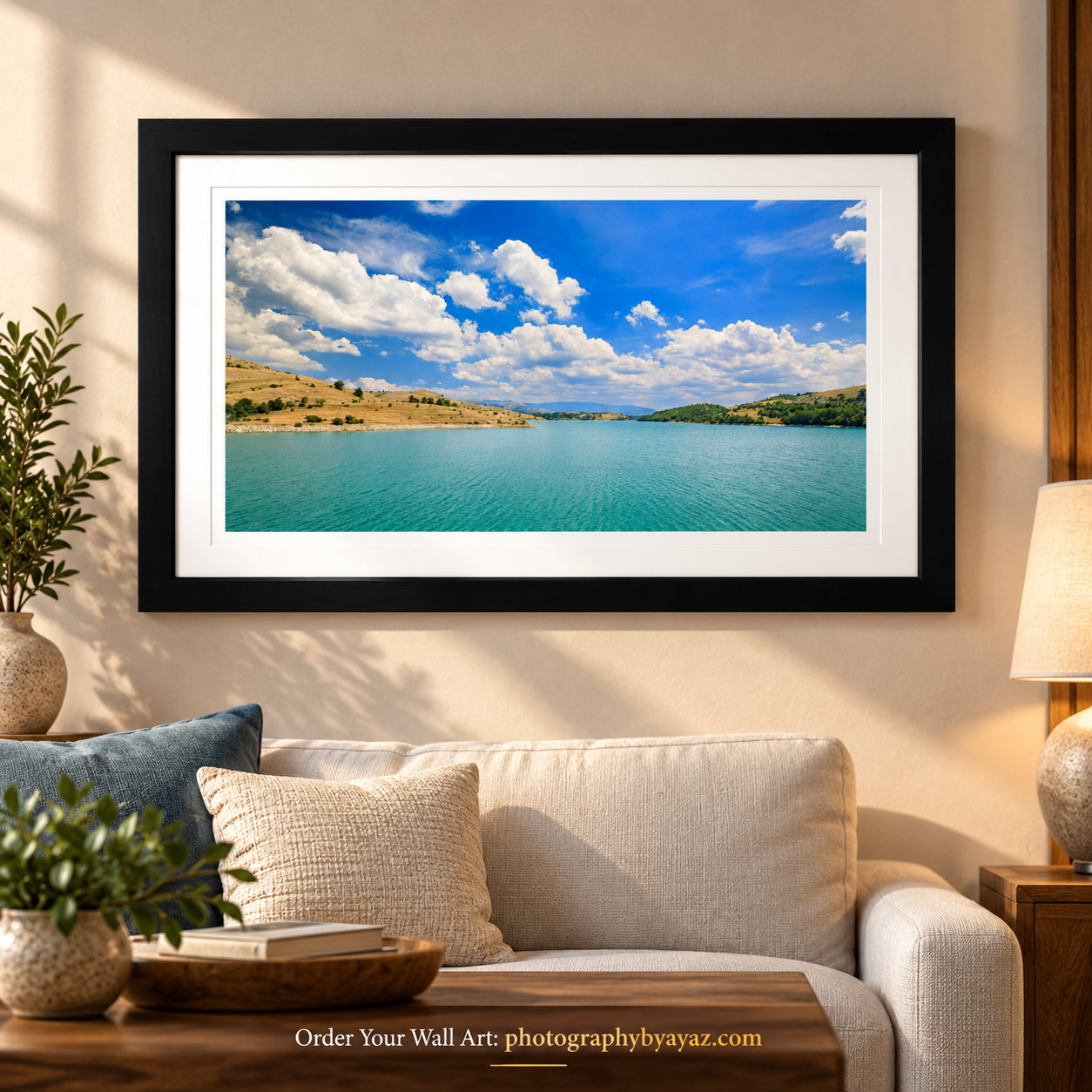 Turquoise Lake Landscape Wall Art